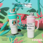 Wholesale Cartoon Jumbo Straw Tumbler 1.25L Stainless Steel Lined Vacuum Cup with Ice Retention