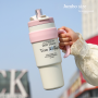 Wholesale Cartoon Jumbo Straw Tumbler 1.25L Stainless Steel Lined Vacuum Cup with Ice Retention