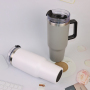 Wholesale 30oz Stainless Steel Double Wall Insulated Vacuum Coffee Mugs 900ml Car Tumblers Cups with Handle and Lid