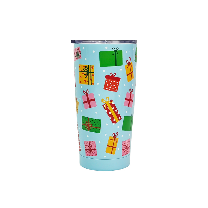 Christmas Gift Thermos Cup Stainless Steel Coffee Mug Custom Christmas Theme Tumbler