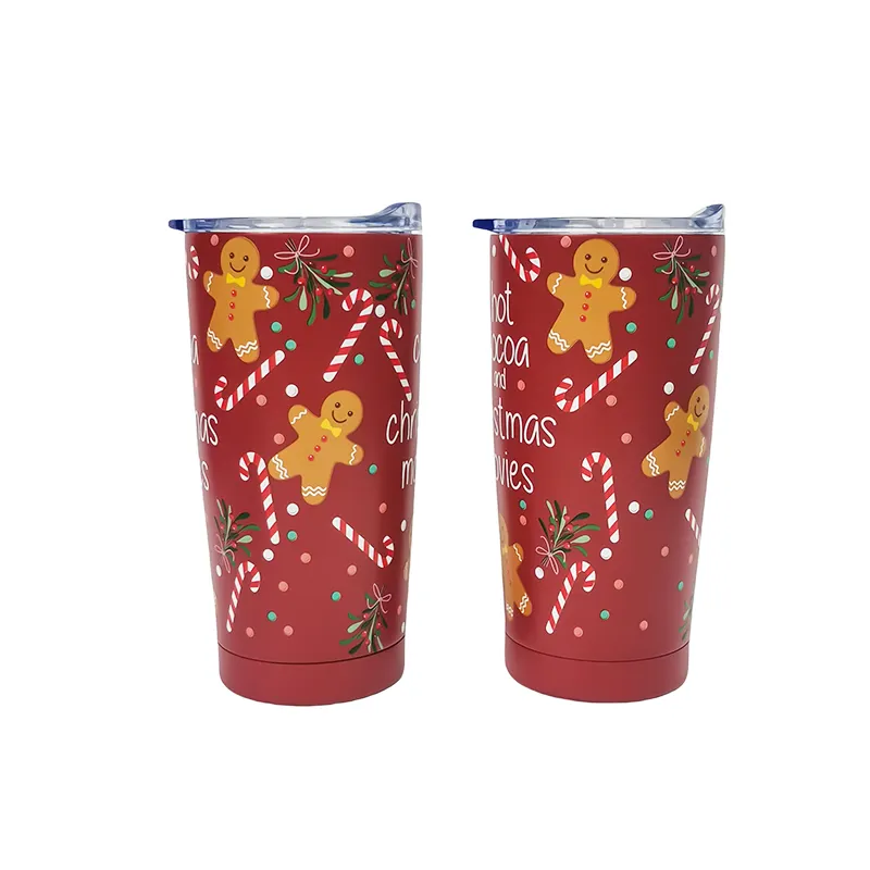 Christmas Gift Thermos Cup Stainless Steel Coffee Mug Custom Christmas Theme Tumbler