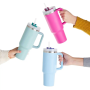 Wholesale Custom Logo 40oz Vacuum Insulated Thermoses Tumblers with Handle Insulated Coffee Mug 304 Stainless Steel Travel Mug
