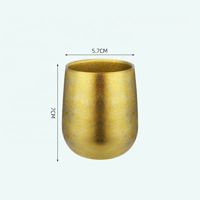 Customize High-quality 120ml Insulated Titanium Bottle Titanium Coffee Tea Cup Double Wall Titanium Tumbler with logo