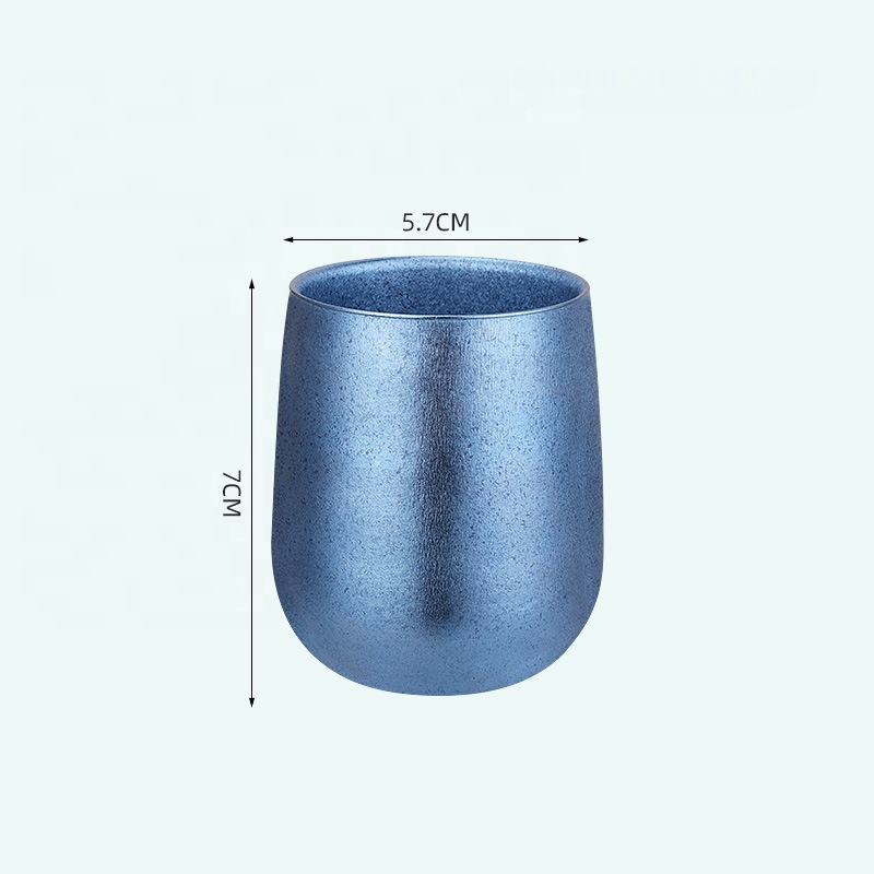 Customize High-quality 120ml Insulated Titanium Bottle Titanium Coffee Tea Cup Double Wall Titanium Tumbler with logo