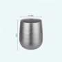 Customize High-quality 120ml Insulated Titanium Bottle Titanium Coffee Tea Cup Double Wall Titanium Tumbler with logo