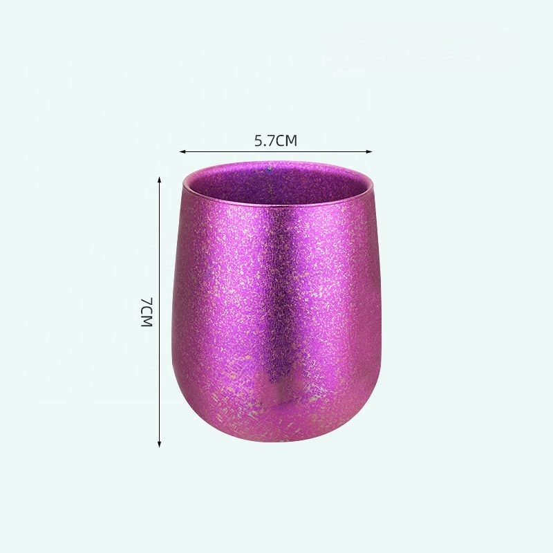 Customize High-quality 120ml Insulated Titanium Bottle Titanium Coffee Tea Cup Double Wall Titanium Tumbler with logo