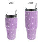 Studded Diamond Cup 20 30 oz Glitter Stainless Steel Water Bottle with Lid and Straw Bling Decorated Tumbler