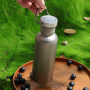 Pure Titanium Thermos Vacuum Bottles Double-walled Vacuum Insulated Bottle Leak-proof for Travel Outdoor Camping Water Bottle