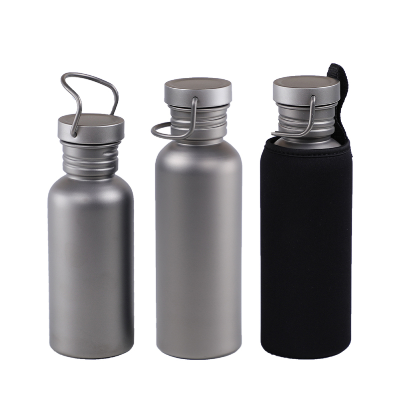 Pure Titanium Thermos Vacuum Bottles Double-walled Vacuum Insulated Bottle Leak-proof for Travel Outdoor Camping Water Bottle