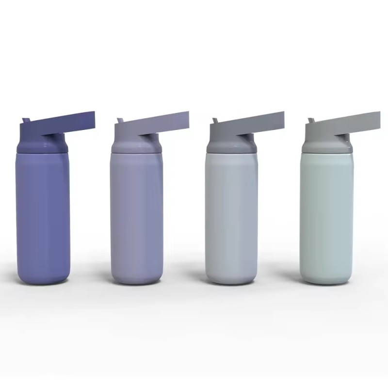 Promotional Custom Water Bottle Single Wall Stainless Steel Metal Sports Water Bottle with Handle