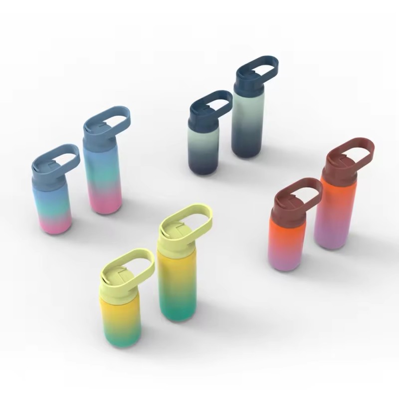 Promotional Custom Water Bottle Single Wall Stainless Steel Metal Sports Water Bottle with Handle