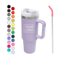 Wholesale 40oz Stainless Steel Tumbler High Quality Travel Coffee Cup with Minimalist Design Handle Straw for Water or Coffee