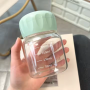 200ml Cute Mini Water Bottle Portable Clear Glass Cup Web Celebrity Graduated Cup Milk Coffee Mug Cup