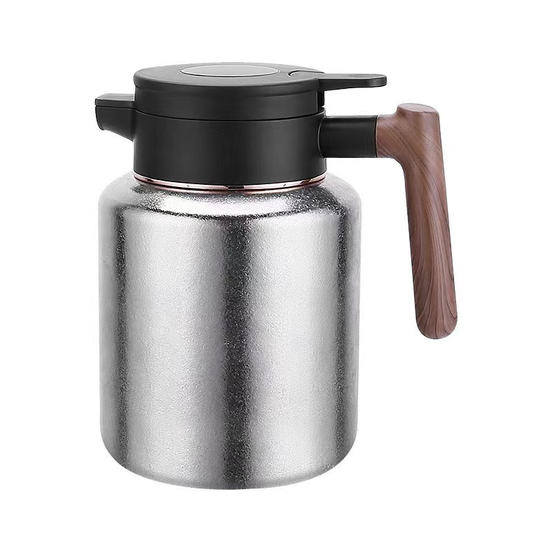 Titanium Thermal Coffee Carafe with Lid/Double Walled Vacuum Thermos 51Oz / 12 Hour Heat Retention Coffee Pot Thermos