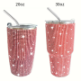 Popular Rhinestone Mug Studded Diamond Cup 20oz 30 Oz Glitter Stainless Steel Water Bottle With Lid and Straw Bling Tumbler