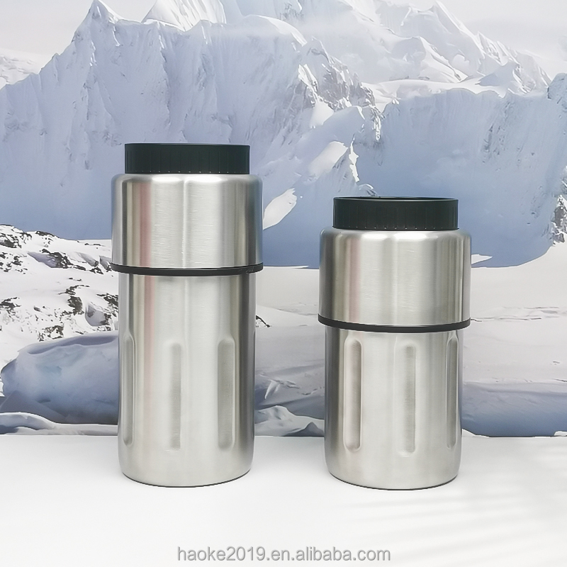 Custom Logo Luxury Black Gold 500ml Beer Bucket Wine Chiller Bucket Double Wall Stainless Steel Wine Chiller for Gift