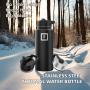 Large Capacity 304 Stainless Steel Portable Water Bottle Simple Clear Leak-Proof Thermal Sport Vacuum Travel Direct Tours Adults