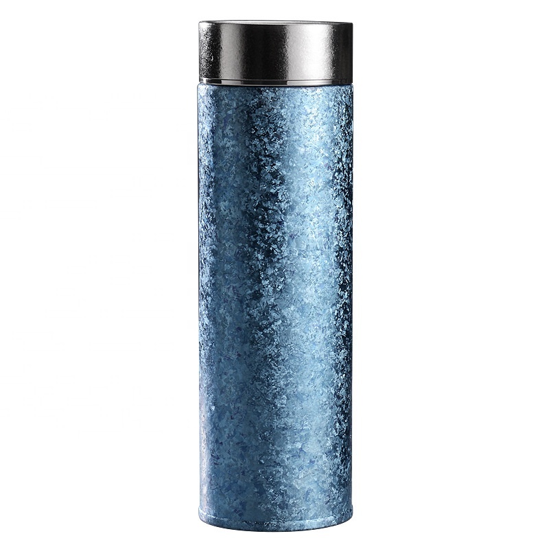 Business Gifts Titanium Vacuum Insulated Office Cup with Snowflake Design Metal Cup