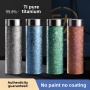 Business Gifts Titanium Vacuum Insulated Office Cup with Snowflake Design Metal Cup