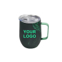 Wholesale Custom Logo 120Z Powder Coated Insulated Stainless Steel Egg Shaped Coffee Mugs With PP Food Grade Lid