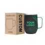 Wholesale Custom Logo 120Z Powder Coated Insulated Stainless Steel Egg Shaped Coffee Mugs With PP Food Grade Lid
