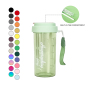 Wholesale Eco Friendly Reusable Square Water Travel Sports Plastic Bottles With Rope Customized Water Bottle