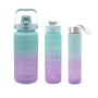 Wholesale Cheap Half Gallon Water Bottle Set Gym Sports Plastic Drinking Bottle 2l Motivational Water Bottle With Time Marker