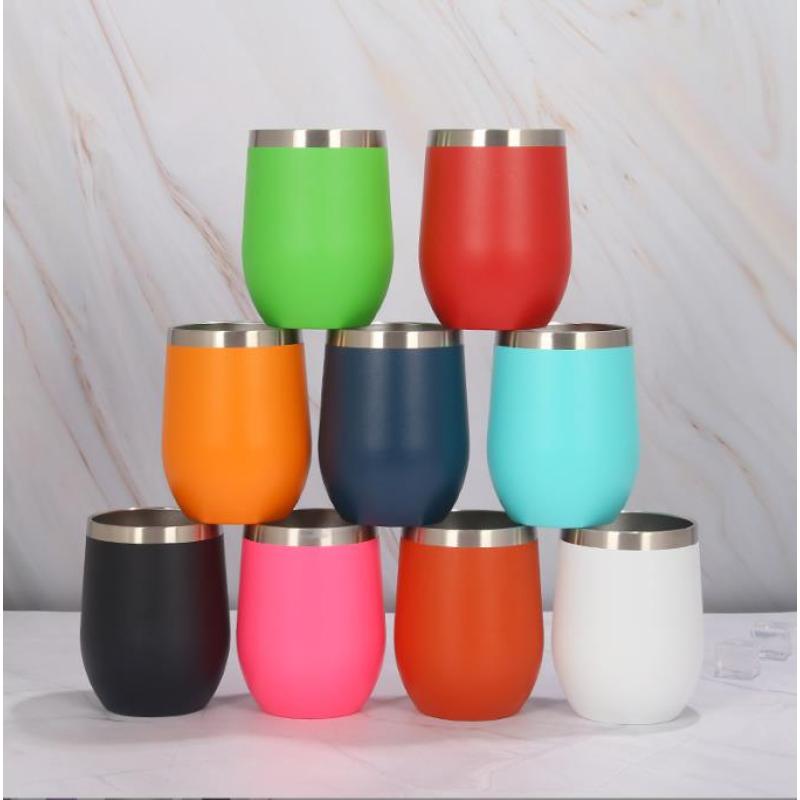 Wholesale 12oz Double Wall Portable Stainless Steel Travel Coffee Mug/Tumbler Cup for Hot Drinks /Camping Wine Mug Flask