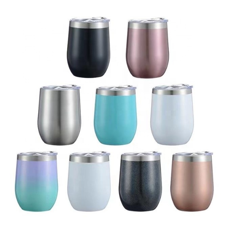 Wholesale 12oz Double Wall Portable Stainless Steel Travel Coffee Mug/Tumbler Cup for Hot Drinks /Camping Wine Mug Flask