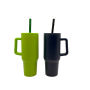 Wholesale Western Style Cow Print 40OZ Tumblers Stainless Steel Tumblers Car Cups With Handle Straw