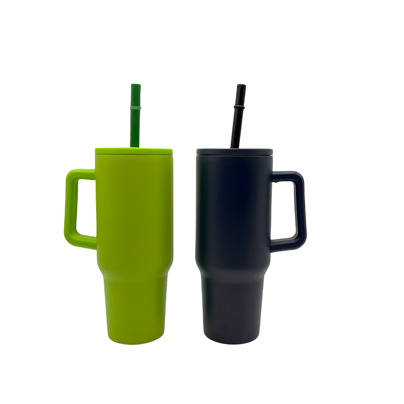 Wholesale Western Style Cow Print 40OZ Tumblers Stainless Steel Tumblers Car Cups With Handle Straw