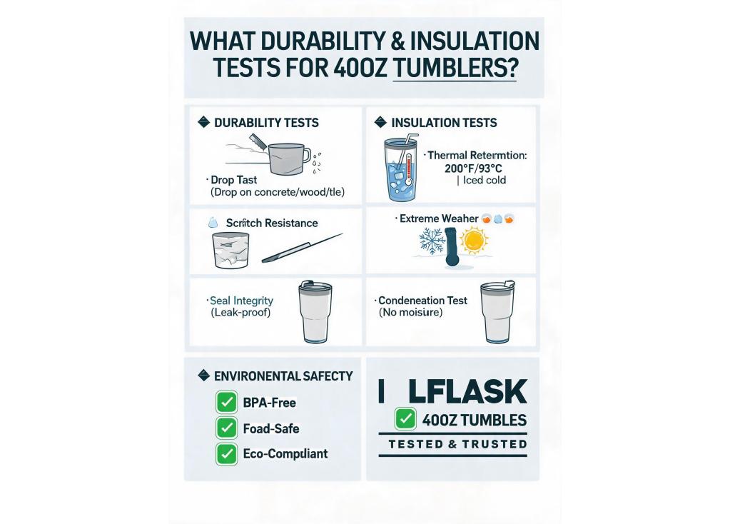 What durability and insulation tests should a reliable 40oz tumbler manufacturer conduct?
