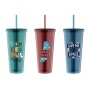 16oz/20oz/24oz Custom Printed Plastic Tumbler with Straw and Lid-AS Material-Actever A334004 Wholesale Drinkware