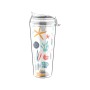 Wholesale 16/24oz Plastic Travel Mug – Custom Logo-Reusable Coffee Cup with Lid and Straw-Actever A17124, A17124-1