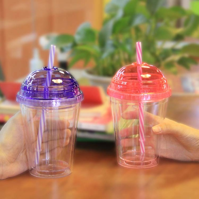 A21004  Wholesale 13oz Eco Plastic Water Cup-Custom Travel Bottle with Straw for Summer Beverages-Actever A21004