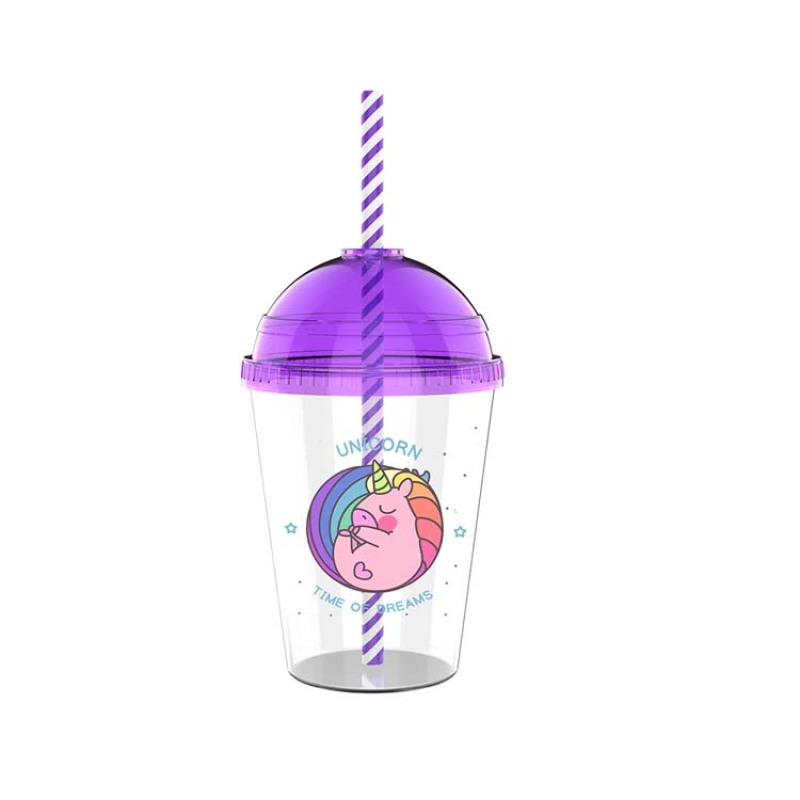 A21004  Wholesale 13oz Eco Plastic Water Cup-Custom Travel Bottle with Straw for Summer Beverages-Actever A21004