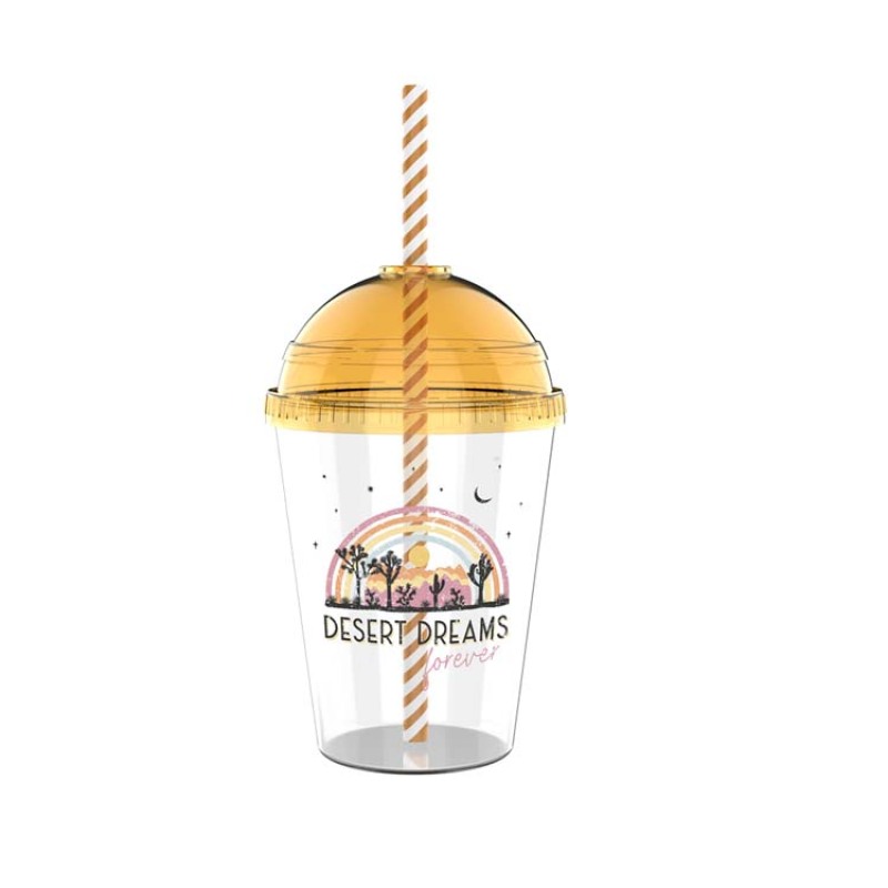 A21004  Wholesale 13oz Eco Plastic Water Cup-Custom Travel Bottle with Straw for Summer Beverages-Actever A21004
