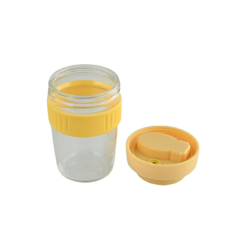Students and Office Workers' Convenient 500ml Glass Oat Milk Yogurt Picnic Salad Cup with Cute Breakfast Lunch Boxes Included