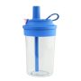 Wholesale 420ML Korean Style Plastic Water Bottle with Dual Lids & Straw  Actever A22055 Heat-Resistant Student Drinking Cup PP Tritan Silicone