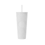 Actever 710ml Diamond Pattern Gradient Double Wall AS Plastic Cup Large Capacity Travel Mug with Straw for Daily Drinking Office Outdoor Use
