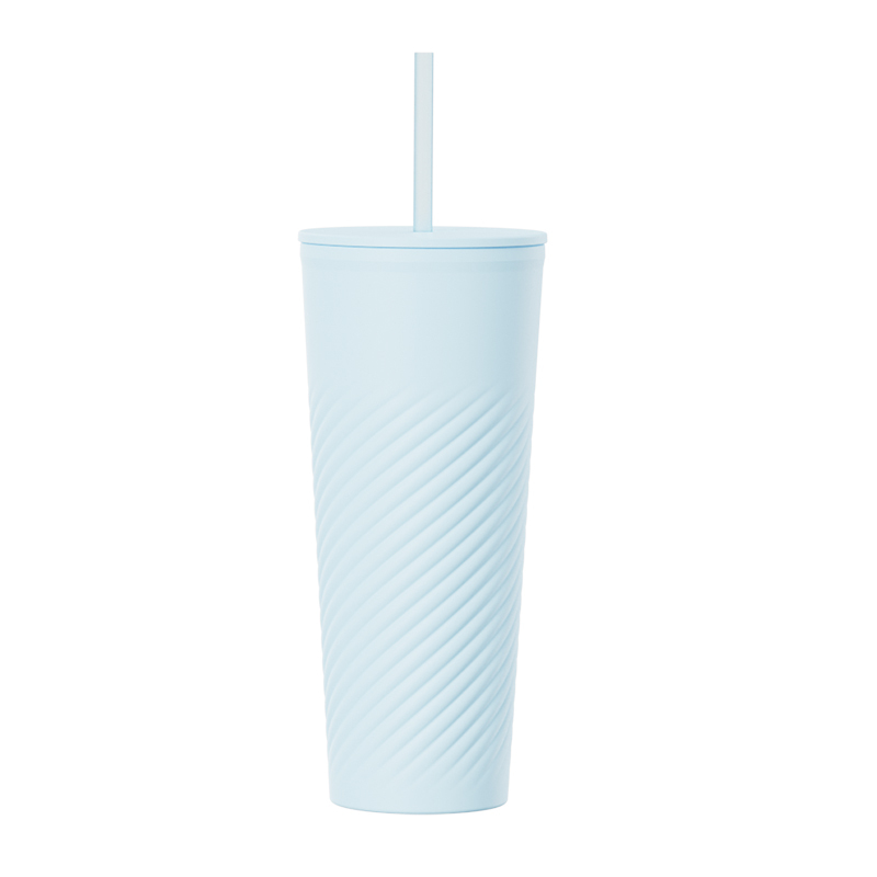 Actever A23019 760ML AS Plastic Custom Logo Double Wall Tumbler Bulk Wholesale Reusable Cold Drink Cup For Corporate Promotional Gifts