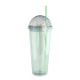 Actever 24oz Creative Cute Cartoon Plastic Straw Cup AS Material High Value Drinking Mug for School Office Gift Use