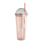 Actever 24oz Creative Cute Cartoon Plastic Straw Cup AS Material High Value Drinking Mug for School Office Gift Use