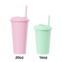 Actever A23037 16oz 20oz PP Plastic Custom Logo Printed Tumbler Bulk Wholesale Reusable Coffee Cup With Lid For Promotional Gifts Corporate Events
