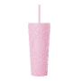 Actever 730ml Double Wall AS Plastic Tumbler with Lid and Straw Portable Customized Logo Cup for Office Travel Outdoor Use