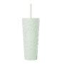 Actever 730ml Double Wall AS Plastic Tumbler with Lid and Straw Portable Customized Logo Cup for Office Travel Outdoor Use