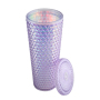 Actever 26oz Double Wall AS Plastic Cup Diamond Durian Tumbler with Straw for Office Travel Daily Use