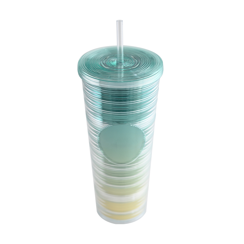 Actever 24oz Custom Logo Studded Double Wall AS Plastic Tumbler Cups with Lids and Straws for Wholesale Promotional Gifts Office Use