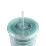 Actever 24oz Custom Logo Studded Double Wall AS Plastic Tumbler Cups with Lids and Straws for Wholesale Promotional Gifts Office Use