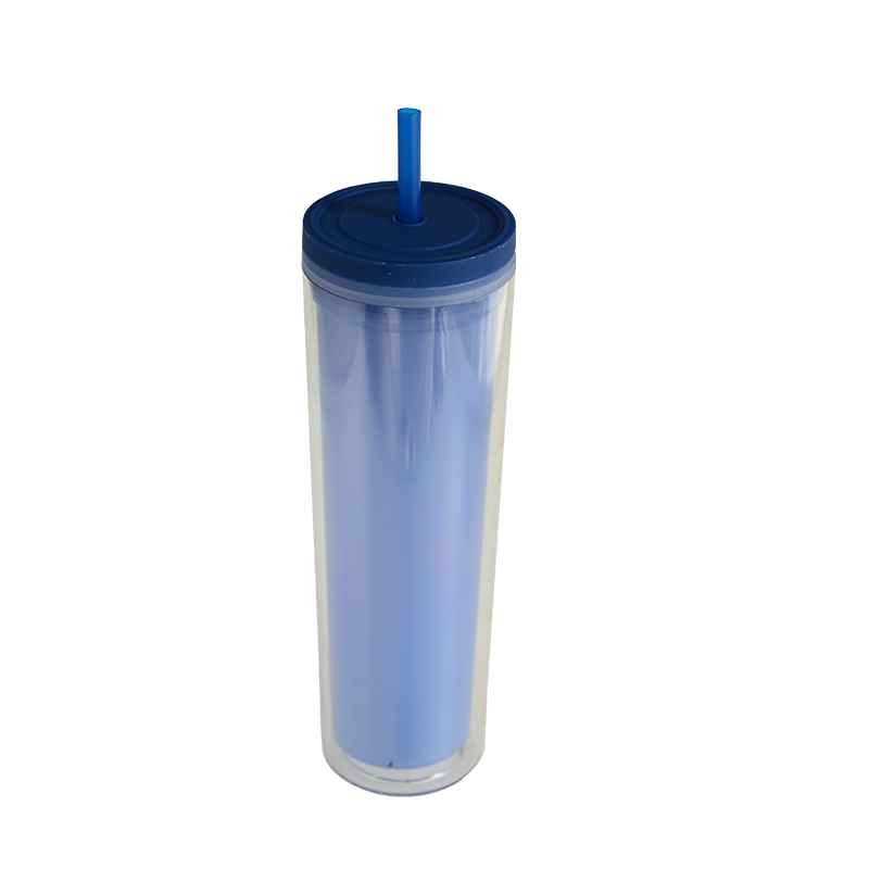 Wholesale Actever A25002 16oz AS Plastic Tumbler with Straw – Double Layer Candy Color Band Lid, Large Capacity, Custom Logo Ready